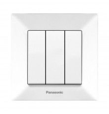 Вимикач Panasonic Arkedia Slim білий трьохклавішний WNTC00152WH-UA
