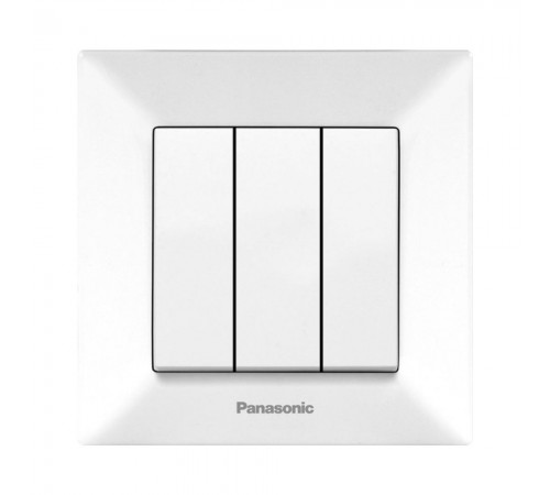 Вимикач Panasonic Arkedia Slim білий трьохклавішний WNTC00152WH-UA Вимикач Panasonic Arkedia Slim білий трьохклавішний WNTC00152WH-UA