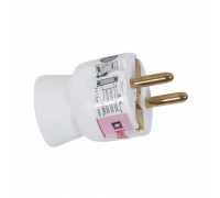 Вилка Legrand 2К+P біла 050187