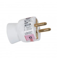 Вилка Legrand 2К+P біла 050187