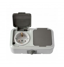 Пралеска Аква 2-на з заземленням IP54 45-40-42