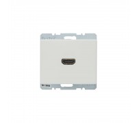 BERKER ARSYS механізм HDMI-розетка підключення сзаду під кутом 90град. пол.білий 3315430069