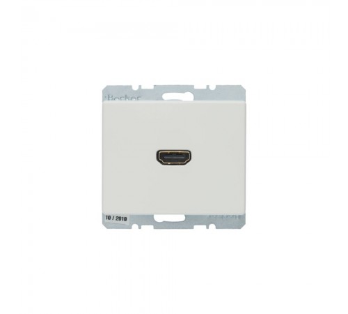 BERKER ARSYS механізм HDMI-розетка підключення сзаду під кутом 90град. пол.білий 3315430069