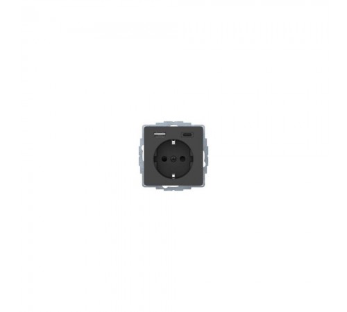 Розетка Berker Q.x з з/к + 2хUSB A-С антрацит 48046086 Розетка Berker Q.x з з/к + 2хUSB A-С антрацит 48046086