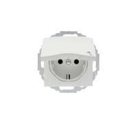 BERKER S.x/B.x механізм Розетка з з/к кришка зах.контактів 16А/250В пол.білий 47448989