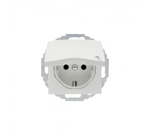BERKER S.x/B.x механізм Розетка з з/к кришка зах.контактів 16А/250В пол.білий 47448989