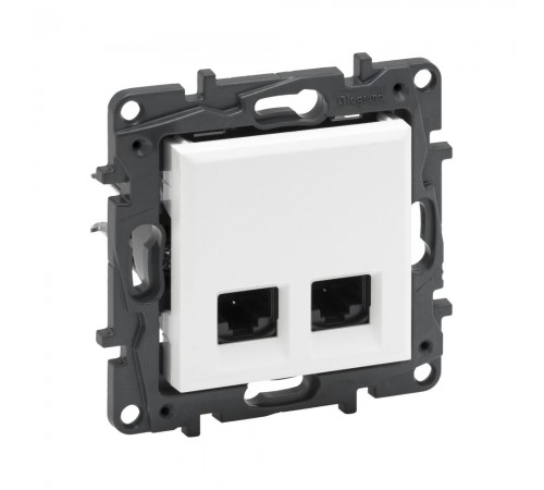 Розетка комп'ютерна Legrand Niloe Step подвійна RJ45 CAT5e UTP білий 863160