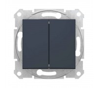 Вимикач Schneider Electric Sedna графіт двоклавішний внутрішній прохідний SDN0600170