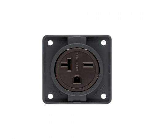 BERKER Integro механізм Розетка USA/CANADA NEMA 6-20R/коричнева 20А/250В коричневийантрацит 862542505