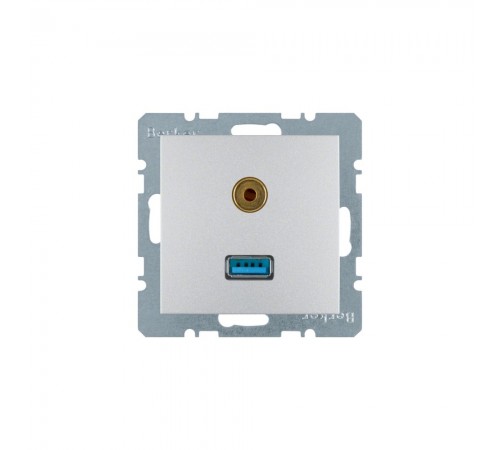 BERKER S.x/B.x механізм Розетка USB/3.5мм аудіо алюміній 3315391404