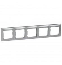 Legrand Valena Classic Рамка 5 постів Алюміній 770155