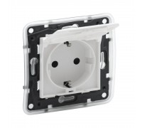 Розетка Legrand NILOE STEP біла силова з кришкою 2К+З IP44 16А 250В автоматичні клеми 863123
