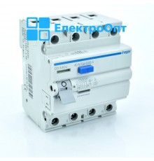 Hager ПЗВ Тип A 4P 30mA 40A CD440J