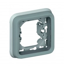 Рамка Legrand Plexo 1-постова з супортом IP65 IK07 колір Сіра 069681