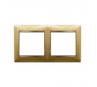 Рамка Legrand Valena Classic матове золото 2-кратна 770302