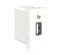 Розетка USB Schneider Electric Unica New 1 модуль білий NU342818