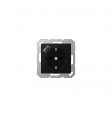 JUNG A Розетка SCHUKO з USB тип A матовий чорний графіт A1520-18ASWM