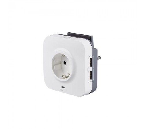Legrand Legrand Розетка 2К+З тп 2хUSB з ПЗІП та підставкою для телефона 694671