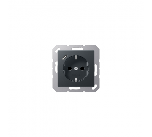 JUNG A Розетка SСHUKO з USB тип C матовий антрацит A1520-18CANM