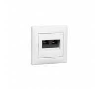 Legrand Valena Classic Розетка інформаційна 2ХRJ45 кат.5е UTP без захватів Слонова кістка 774139