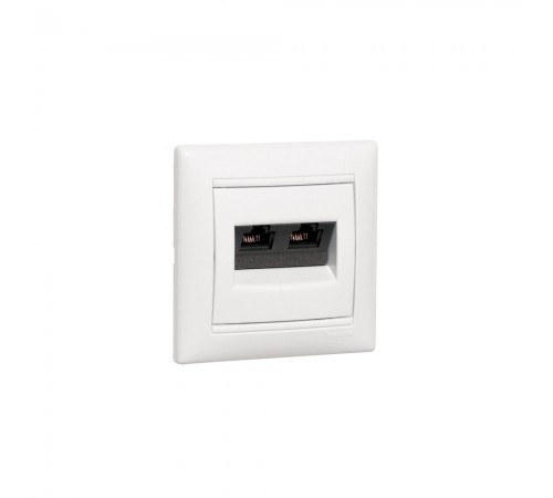 Legrand Valena Classic Розетка інформаційна 2ХRJ45 кат.5е UTP без захватів Слонова кістка 774139