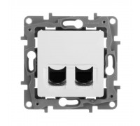 Розетка комп'ютерна подвійна Legrand Etika RJ45 Cat.5е UTP білий 672254