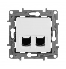 Розетка комп'ютерна подвійна Legrand Etika RJ45 Cat.5е UTP білий 672254