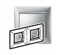Legrand Valena Classic Рамка 2 пости Алюміній Матовий 770332