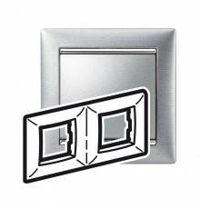 Legrand Valena Classic Рамка 2 пости Алюміній Матовий 770332