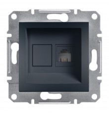 Schneider ASFORA Розетка телефонна RJ-11 внутр. (C2) антрацит EPH4100171