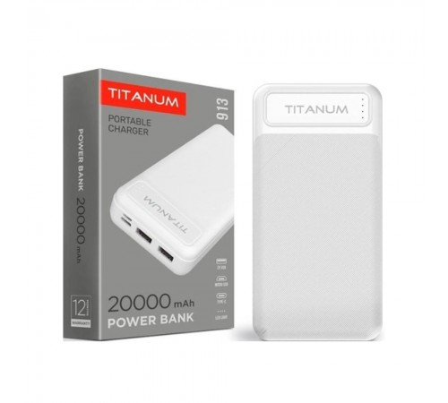 Повербанк TITANUM TPB-913 White 20000mAh 483476 Повербанк TITANUM TPB-913 White 20000mAh 483476