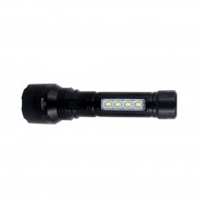 Ліхтар LED ручний акумуляторний L-HL-40ABC чорний 2w +0,8w COB USB 1200mAh 15-15-40