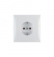 BERKER S.x/B.x механізм Розетка з з/к цільна з рамкою 16А/250В пол.білий мат. 47429909