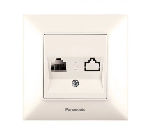 Розетка комп'ютерна Panasonic Arkedia Slim кремова RJ45 CAT5e WNTC04042BG-UA Розетка комп'ютерна Panasonic Arkedia Slim кремова RJ45 CAT5e WNTC04042BG-UA