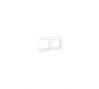 Schneider UNICA Basic рамка 2-х кратна basic (c2) білий/білий MGU2.004.18