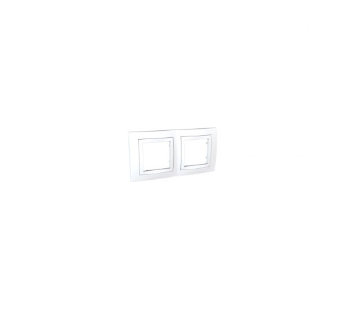 Schneider UNICA Basic рамка 2-х кратна basic (c2) білий/білий MGU2.004.18 Schneider UNICA Basic рамка 2-х кратна basic (c2) білий/білий MGU2.004.18