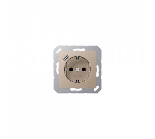 JUNG A Розетка SСHUKO з USB тип C шампанське A1520-18CCH