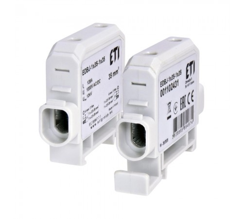 Ввідна силова клема ETI EDBJ-1x35-1x35 (125A, 1000V AC/1500V DC, IN: 1x35, OUT: 1x35, сіра) 1102431 Ввідна силова клема ETI EDBJ-1x35-1x35 (125A, 1000V AC/1500V DC, IN: 1x35, OUT: 1x35, сіра) 1102431