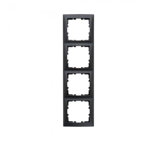 Рамка 4 поста Berker S.1 антрацит 10149949 Рамка 4 поста Berker S.1 антрацит 10149949