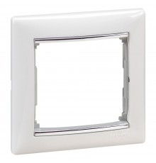 Legrand Valena Classic Рамка 1 пост Білий срібний штрих 770491