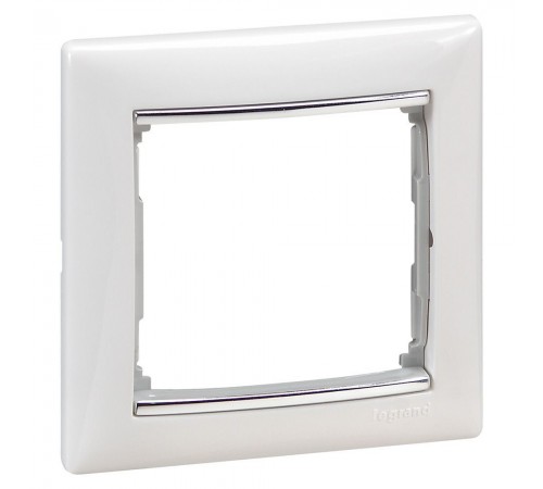 Legrand Valena Classic Рамка 1 пост Білий срібний штрих 770491 Legrand Valena Classic Рамка 1 пост Білий срібний штрих 770491