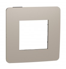 Schneider UNICA NEW Studio Color Рамка 1-а кратна Пісочна/Антрацит NU280228