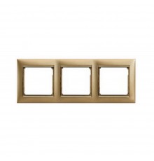Рамка Legrand Valena Classic матове золото 3-кратна 770303