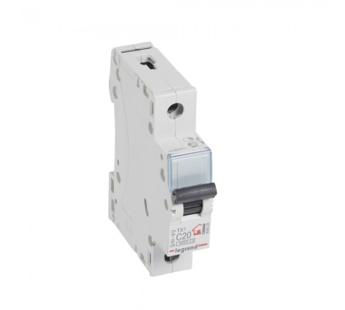 LEGRAND Автоматичний вимикач, 6kA, C 20А 1П 404029 LEGRAND Автоматичний вимикач, 6kA, C 20А 1П 404029