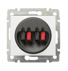 Аудіо розетка Legrand Valena Classic 2 пости білий 774424