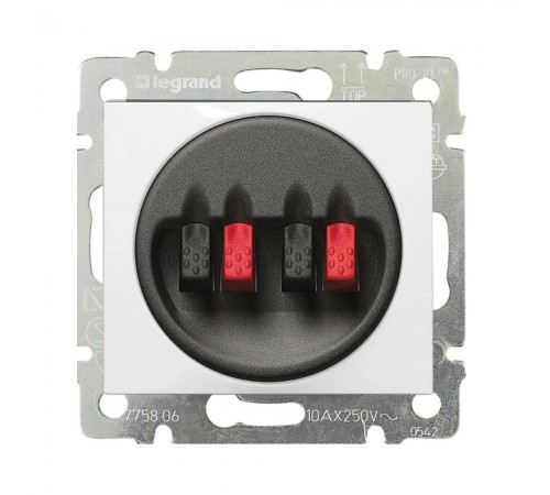 Аудіо розетка Legrand Valena Classic 2 пости білий 774424 Аудіо розетка Legrand Valena Classic 2 пости білий 774424