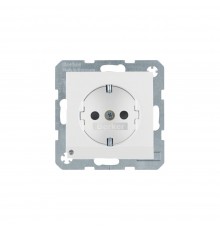 BERKER S.x/B.x механізм Розетка з з/к з зах.від дітей LED-підсв. 16А/250В пол.білий мат. 41091909