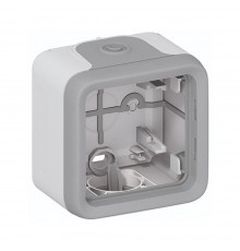 Коробка накладна Legrand Plexo 1-постова (в комплекті з сальниками) ІР55 ІК07 Сіра 069651