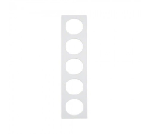 BERKER R.3 Рамка 5Х пластик-пол.білий 10152289