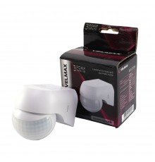 Датчик руху Velmax V-IMS-12, AC220-240V, кут 180 (ST11) 29-22-12